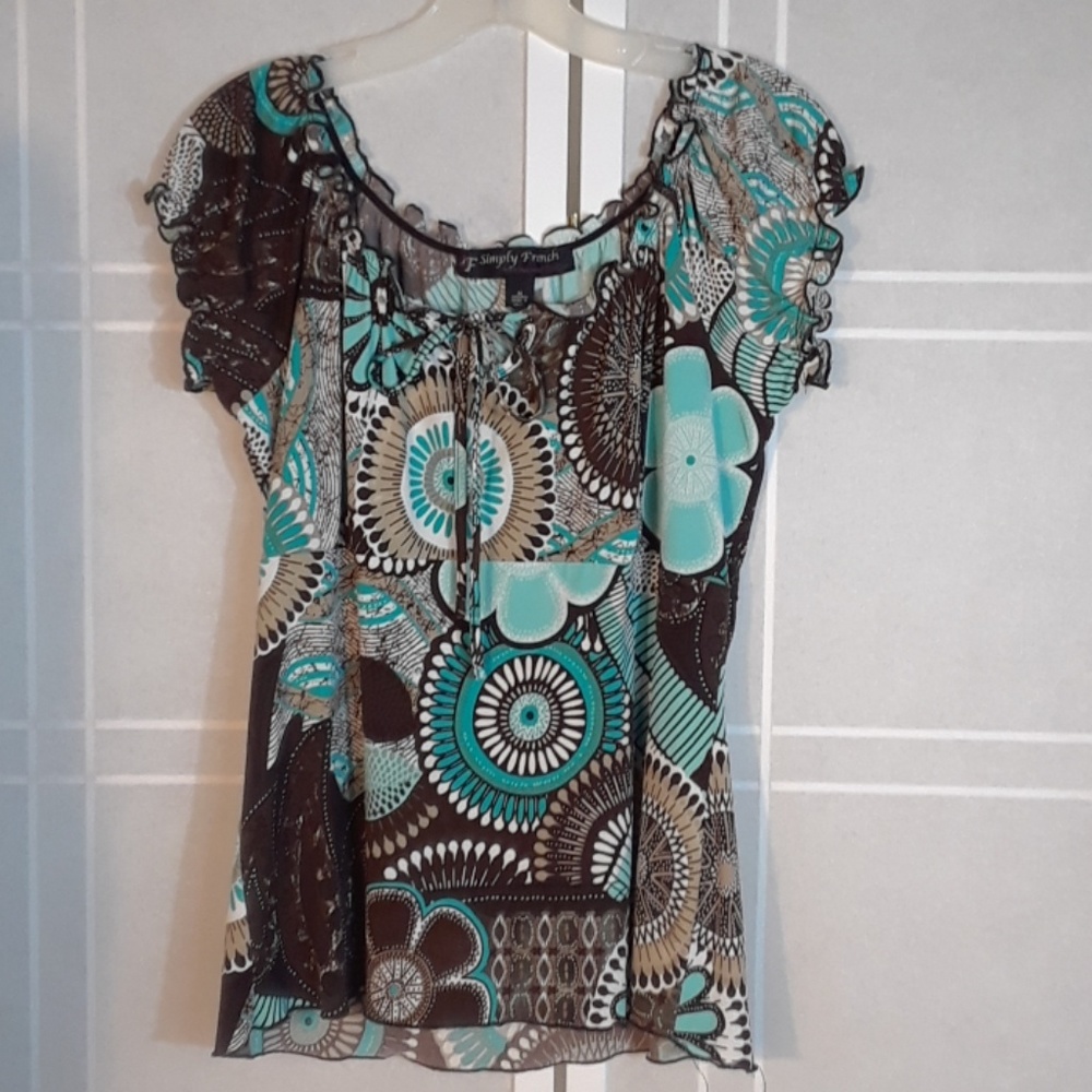 Simply French peasant blouse M